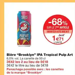 Monoprix BROOKLYN Bière IPA Tropical Pulp Art offre