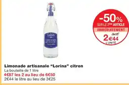 Monoprix LORINA Limonade artisanale citron offre