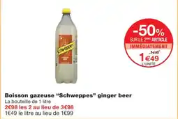 Monoprix SCHWEPPES Boisson gazeuse ginger beer offre
