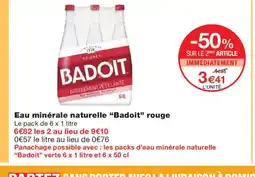 Monoprix BADOIT Eau minérale naturelle rouge offre