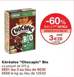 Monoprix CHOCAPIC Céréales Bio offre