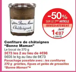 Monoprix BONNE MAMAN Confiture de châtaignes offre
