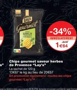 Monoprix LAY'S Chips gourmet saveur herbes de Provence offre