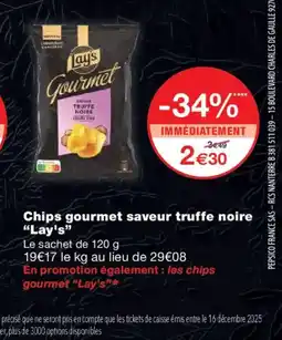 Monoprix LAY'S Chips gourmet saveur truffe noire offre