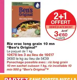 Monoprix BEN'S ORIGINAL Riz vrac long grain 10 mn offre