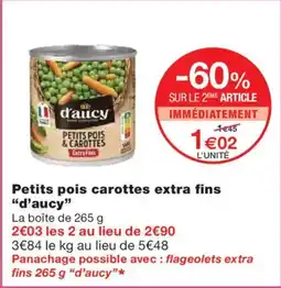 Monoprix D'AUCY Petits pois carottes extra fins offre