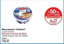 Monoprix GALBANI Mascarpone offre