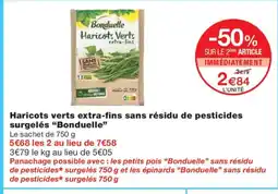 Monoprix BONDUELLE Haricots verts extra-fins sans résidu de pesticides surgelés offre