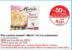 Monoprix MARIE Plat cuisiné surgelé riz à la cantonaise offre