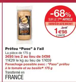 Monoprix PASO Préfou à l'ail offre