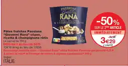 Monoprix GIOVANNI RANA Pâtes fraîches Passione cèpes, ricotta & champignons rôtis offre