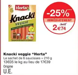 Monoprix HERTA Knacki veggie offre