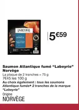 Monoprix LABEYRIE Saumon Atlantique fumé Norvège offre