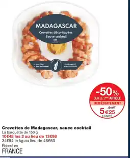 Monoprix Crevettes de Madagascar, sauce cocktail offre