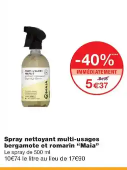 Monoprix MAIA Spray nettoyant multi-usages bergamote et romarin offre