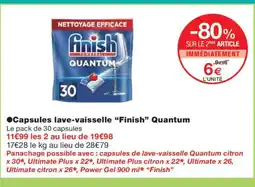 Monoprix FINISH Capsules lave-vaisselle Quantum offre