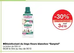 Monoprix SANYTOL Désinfectant du linge fleurs blanches offre
