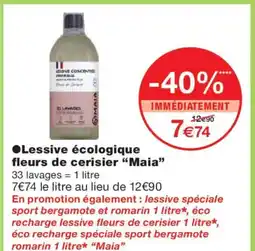 Monoprix MAIA Lessive écologique fleurs de cerisier offre