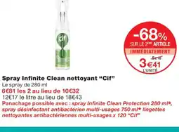Monoprix CIF Spray Infinite Clean nettoyant offre