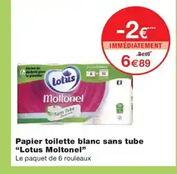 Monoprix LOTUS MOLTONOEL Papier toilette blanc sans tube offre