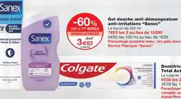 Monoprix SANEX Gel douche anti-démangeaison anti-irritations offre