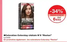 Monoprix REVLON Coloration Colorstay châtain N°5 offre