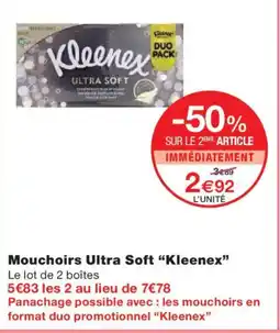 Monoprix KLEENEX Mouchoirs Ultra Soft offre