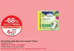 Monoprix TENA Serviettes lady Discreet normal offre
