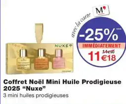 Monoprix NUXE Coffret Noël Mini Huile Prodigieuse 2025 offre