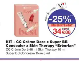 Monoprix ERBORIAN KIT - CC Crème Dore x Super BB Concealer x Skin Therapy offre