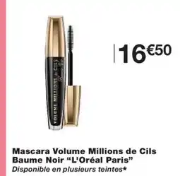 Monoprix L'ORÉAL PARIS Mascara Volume Millions de Cils Baume Noir offre