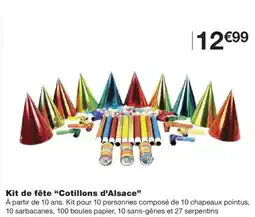 Monoprix COTILLONS D'ALSACE Kit de fête offre