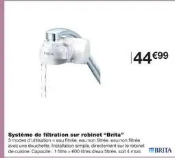 Monoprix BRITA Système de filtration sur robinet offre