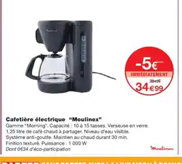 Monoprix MOULINEX Cafetière électrique offre
