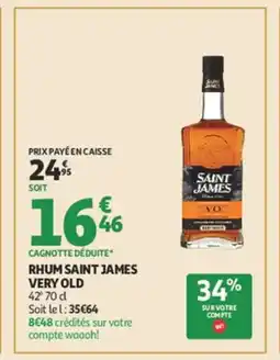 Auchan Rhum saint james very old offre
