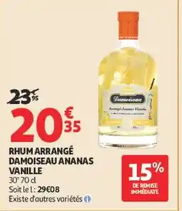 Auchan Rhum arrangé damoiseau ananas vanille offre