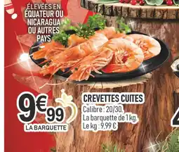 marché frais Géant Crevettes cuites offre