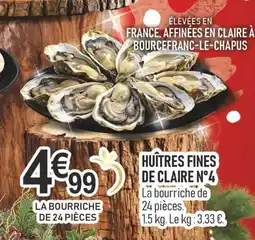 marché frais Géant Huitres fines de claire n°4 offre