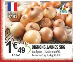 marché frais Géant Oignons jaunes offre