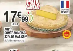 marché frais Géant Aop comté 30 mois 32% de mat. gr offre