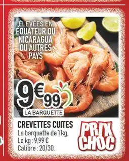 marché frais Géant Crevettes cuites offre