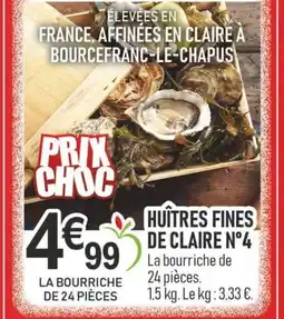 marché frais Géant Huitres fines de claire n°4 offre