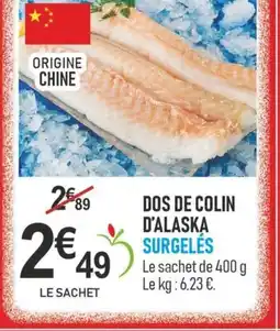 marché frais Géant Dos de colin d'alaska surgelės offre