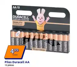 Action Piles duracell aa 12 pièces offre