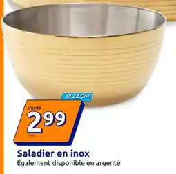 Action Saladier en inox offre