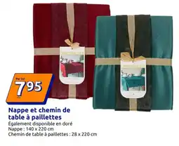 Action Nappe et chemin de table à paillettes offre
