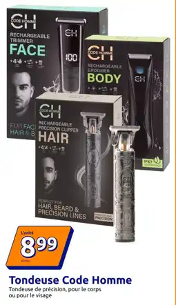 Action Tondeuse Code Homme offre