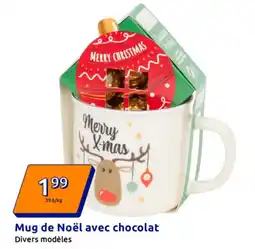 Action Mug de noël avec chocolat offre