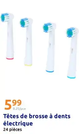 Action Têtes de brosse à dents électrique offre