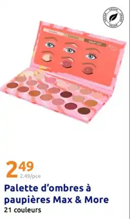 Action Palette d'ombres à paupières max & more offre